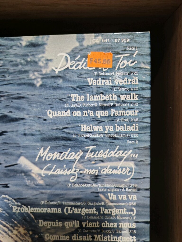 Dalida & Dedie A Toi, Monday Tuesday LP - 3