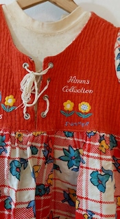 35 Yıllık Gerçek Vintage Kız Çocuk Elbisesi - 3