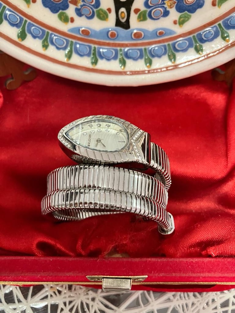 Beyaz Taşlı Bvlgari Serpenti Kadın kol Saati - 2
