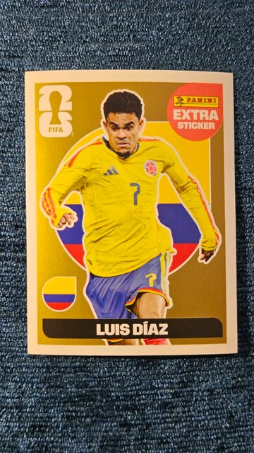 Panini 2026 FIFA Dünya Kupası Luis Diaz Extra Gold Sticker