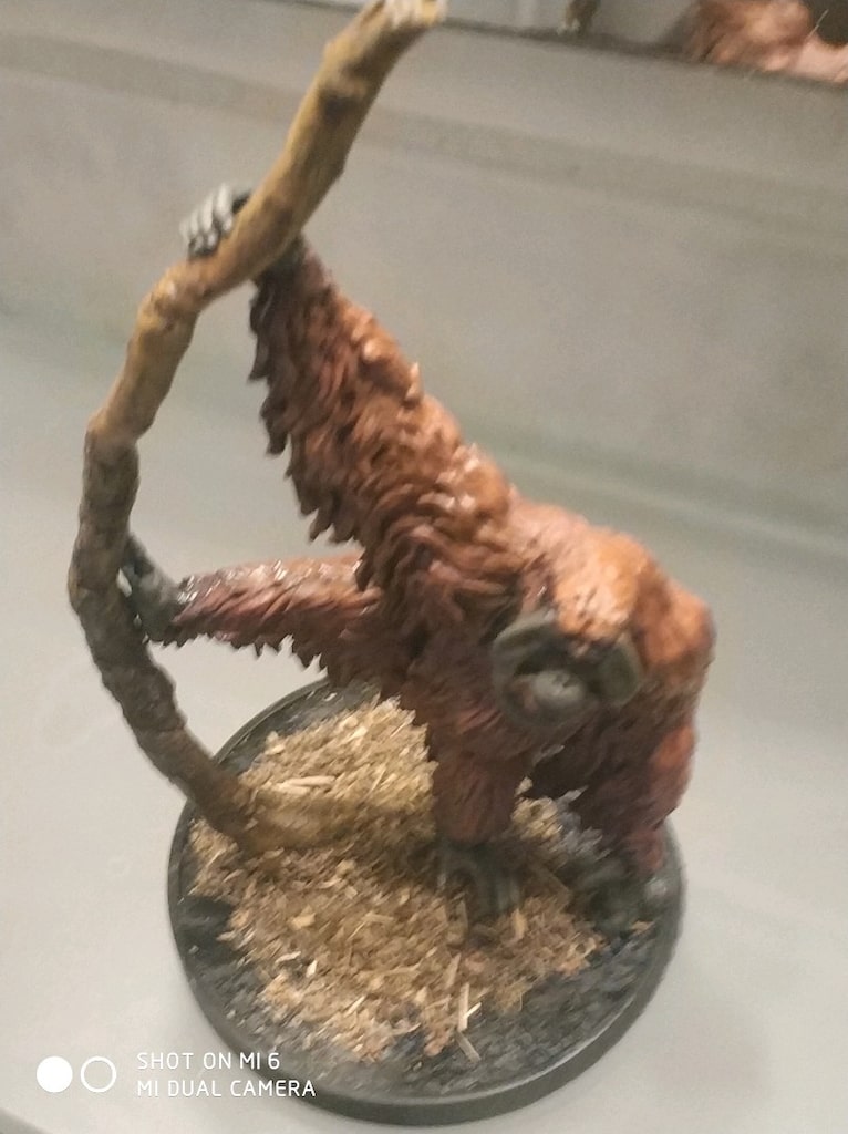 Koleksiyonluk El Boyaması Sumatran Orangutan Minyatürü (FRP / Diorama - 7