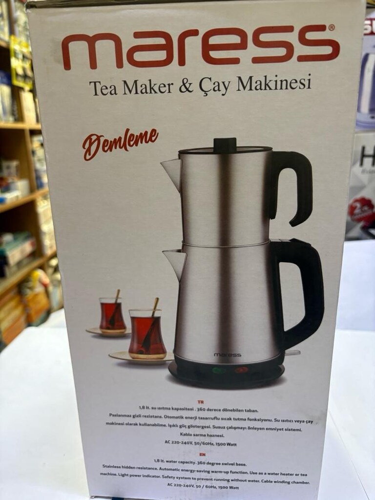 Maress MCM-08 Paslanmaz Çelik Çay Makinesi Demleme Seti - 8
