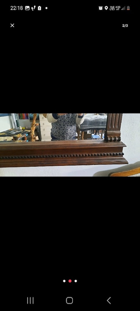 130 cm 87 cm ahşap ayna - 2