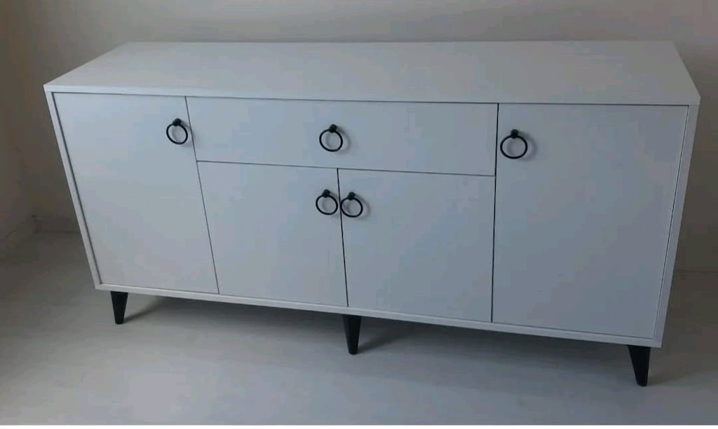 160 Konsol | Modern Çizgili Konsol | Salon Yemek Odası Konsolu - 2