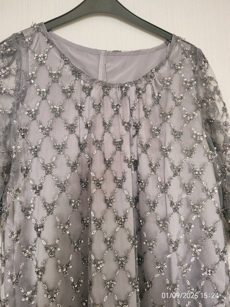 Boncuklu abiye elbise - 2