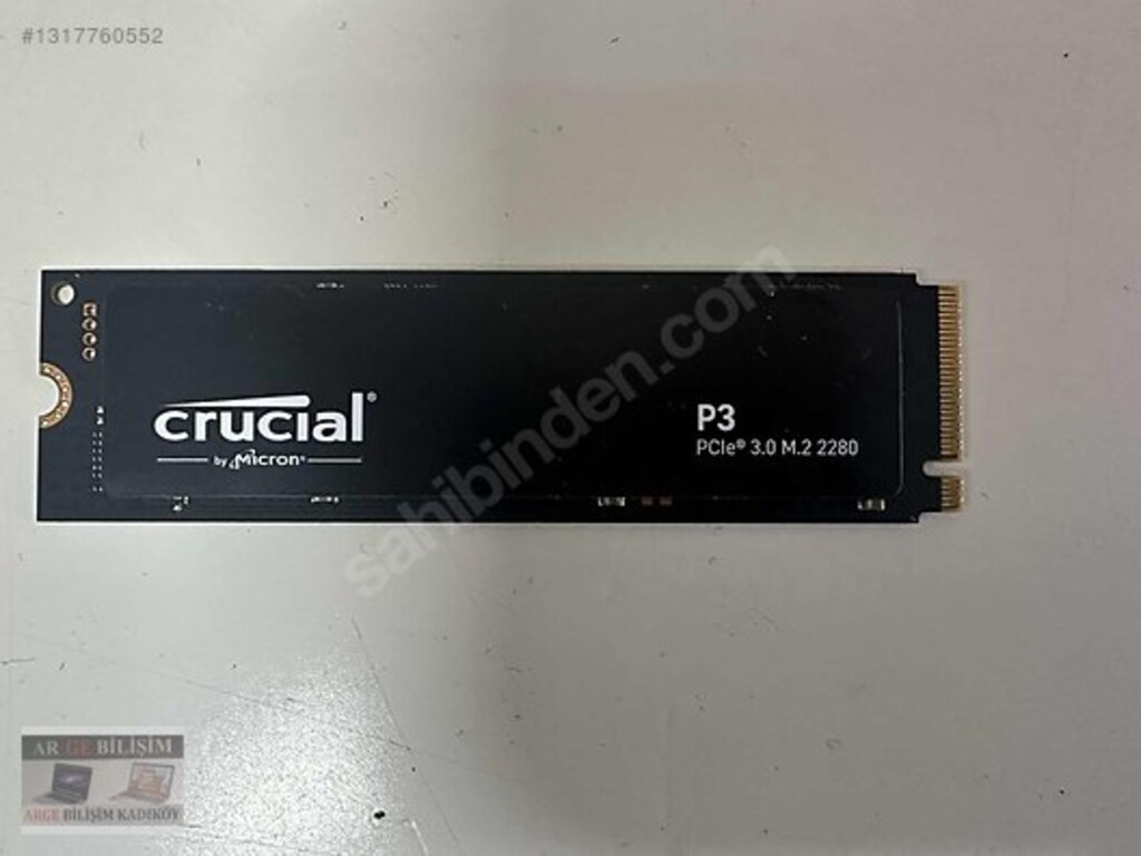 Crucial 1TB P3 Serisi NVMe M.2 SSD (Okuma 3500MB / Yazma 3000MB) - 2