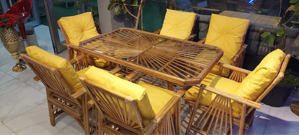 GARANTİLİ ŞIK BAMBU BAHÇE BALKON TAKIMI - 4