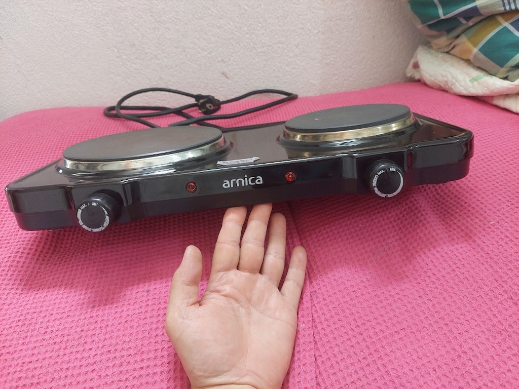 Arnica elektrikli ocak. 2 gözlü. Tertemiz hiçbir sıkıntısı yok. - 5