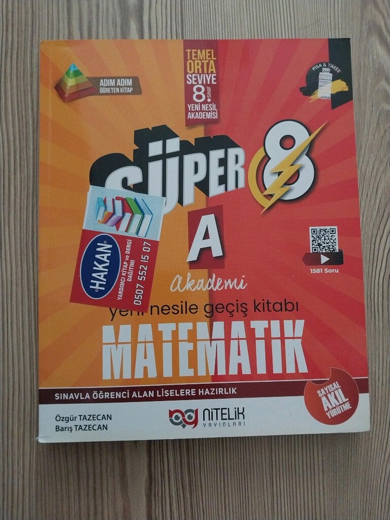 8.sınıf Matematik Süper Akademi Nitelik Yayınları Soru Bankası - 2