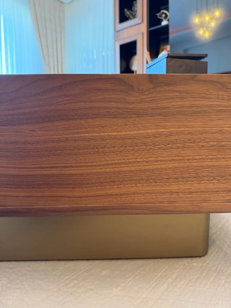 traverten sehpa pirinç mdf sehpa - 2