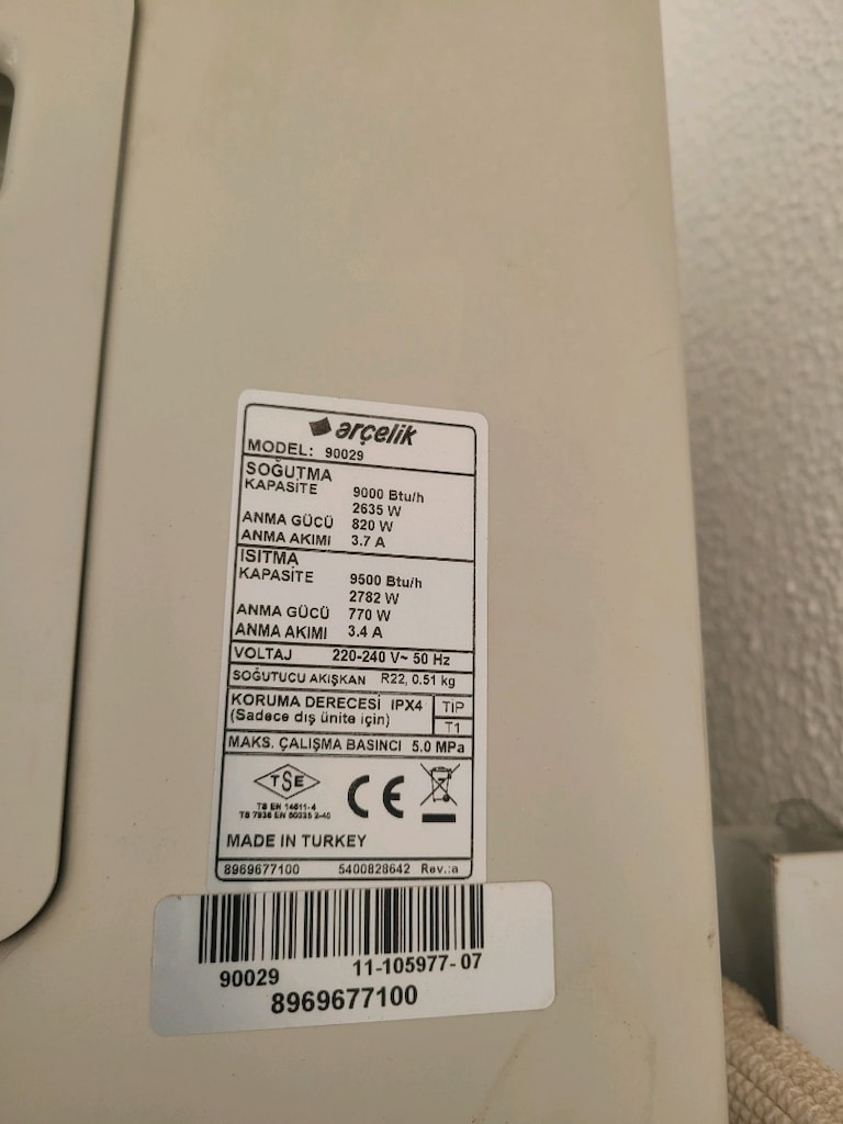 Çok Temiz Arçelik 90028 Klima - 9000 BTU (Orijinal Kumandalı) - 5