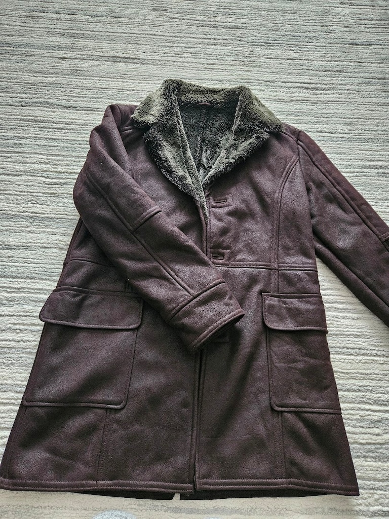 zara erkek kaban süet koyu kahverengi XL beden cok az kullanilmistir - 12