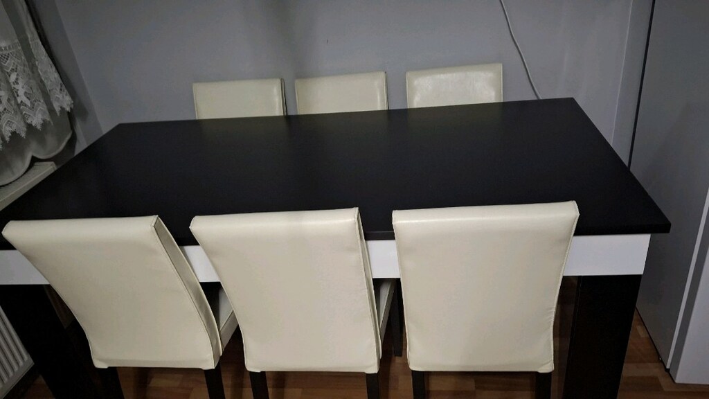 çok az kullanılmış yemek masası ve gümüşlük - 2