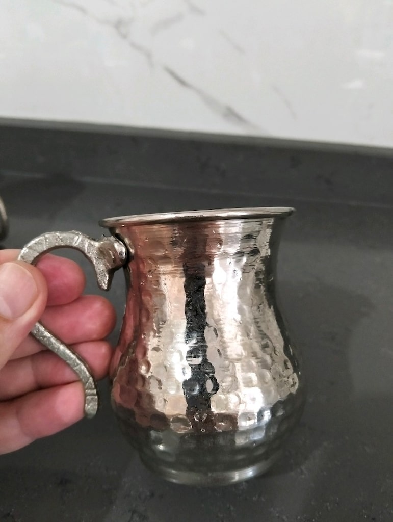El İşçiliği Çekiç Dövme Bakır Kupa – 6'lı Takım (Vintage) - 3