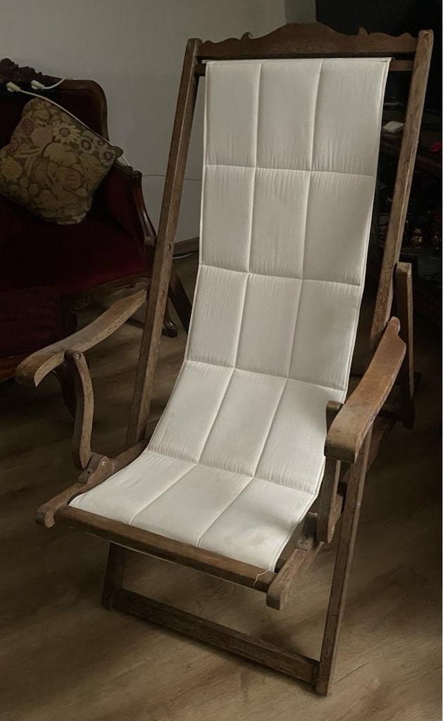 Vintage katlanır ahşap şezlong (2 adet) - 2