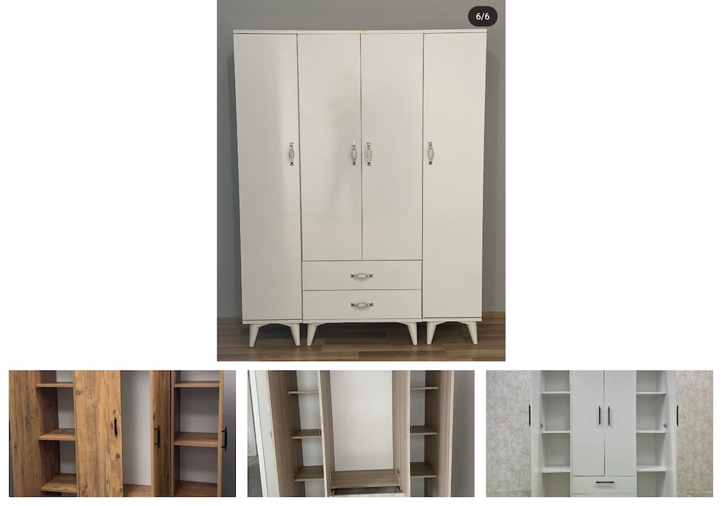 4 kapaklı elbise dolabı xsbyzxboay - 4