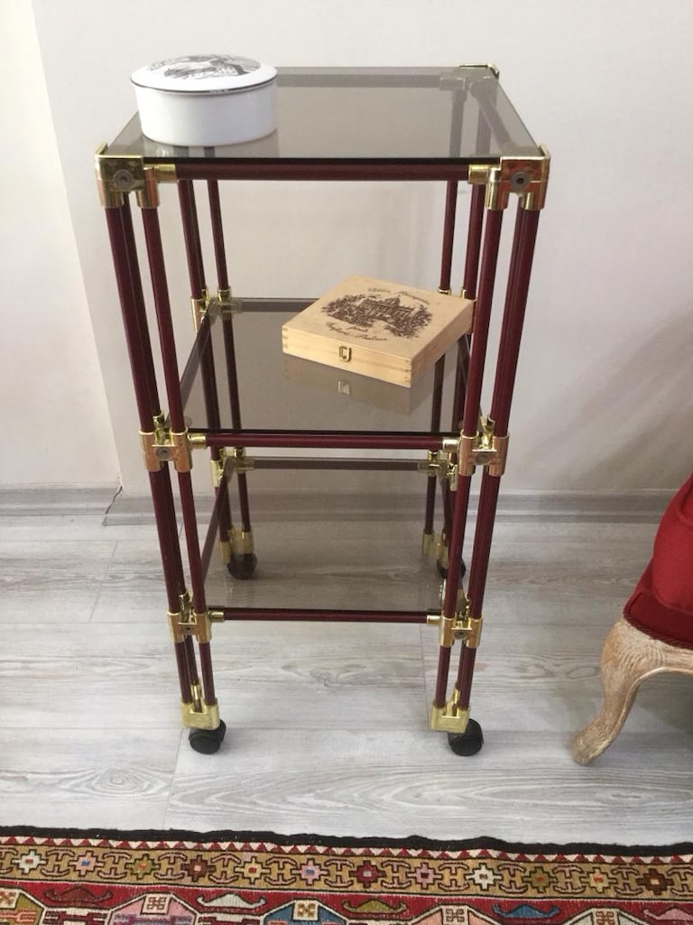 Vintage İçki Bar Servis Arabası - 5