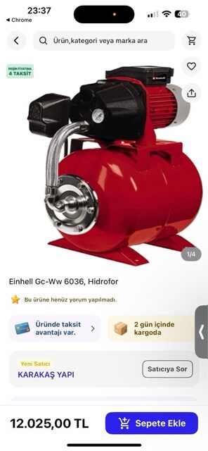 alman malı hidrofor pompa