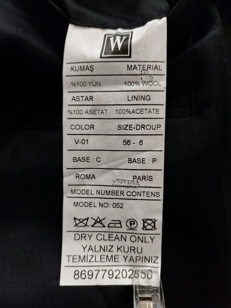 W erkek %100 yün 3 düğmeli blazer ceket - 8