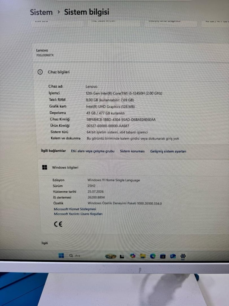 LENOVO ALL İN ONE PC - 7