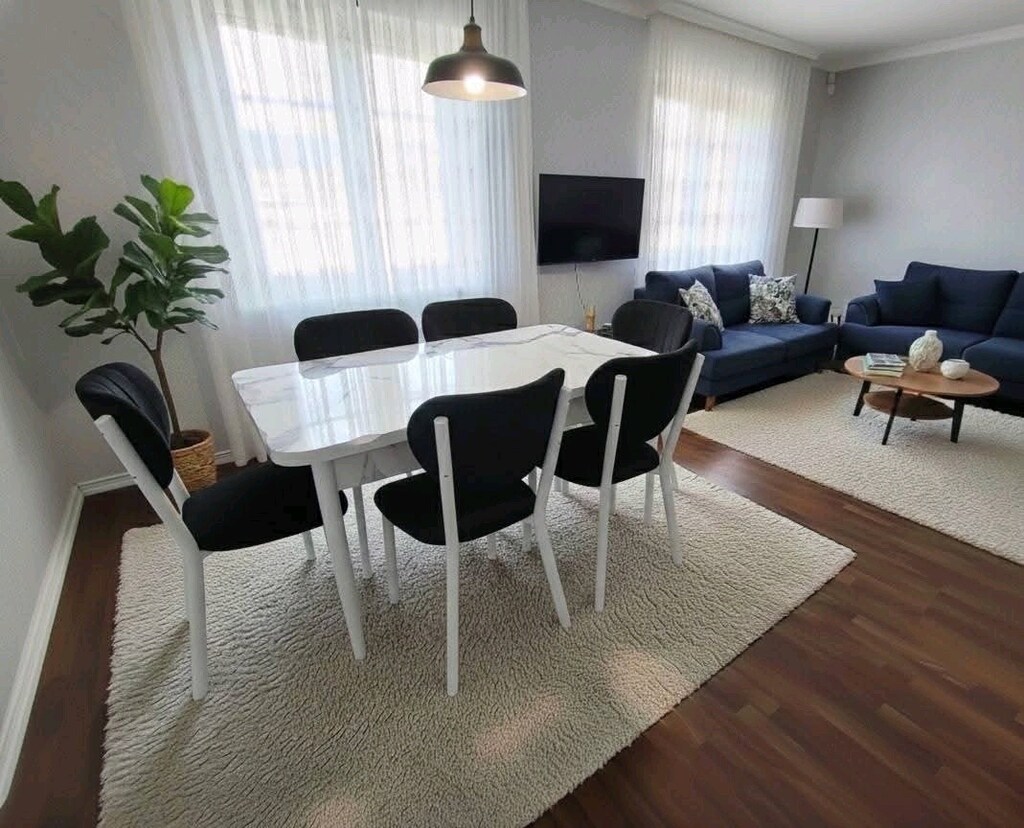 İmalattan Sıfır - Full MDF High Gloss Lüks Yemek Masası Takımı KAÇMAZ - 15