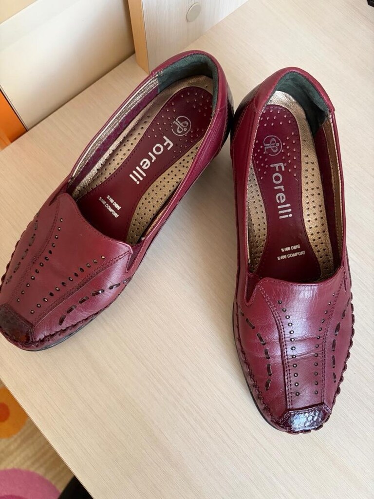 bordo loafer ayakkabı - 5