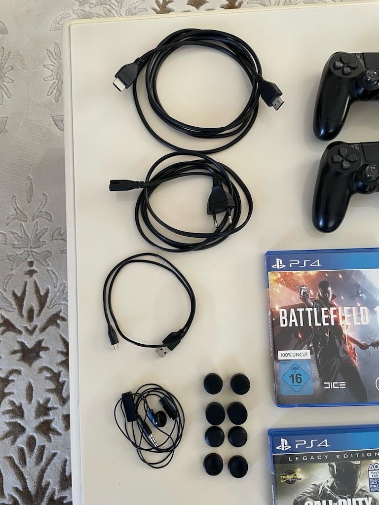 Playstation 4 Slim - 500GB-7 Oyun-2 Kol-Kulaklik- Red dead Redemption2 - 3