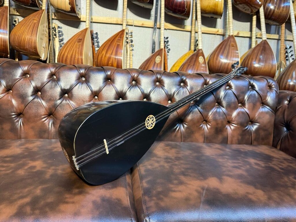 TAM PROFESYONEL 41 TEKNE SİYAH İNCİ UZUN SAP SAZ - 2