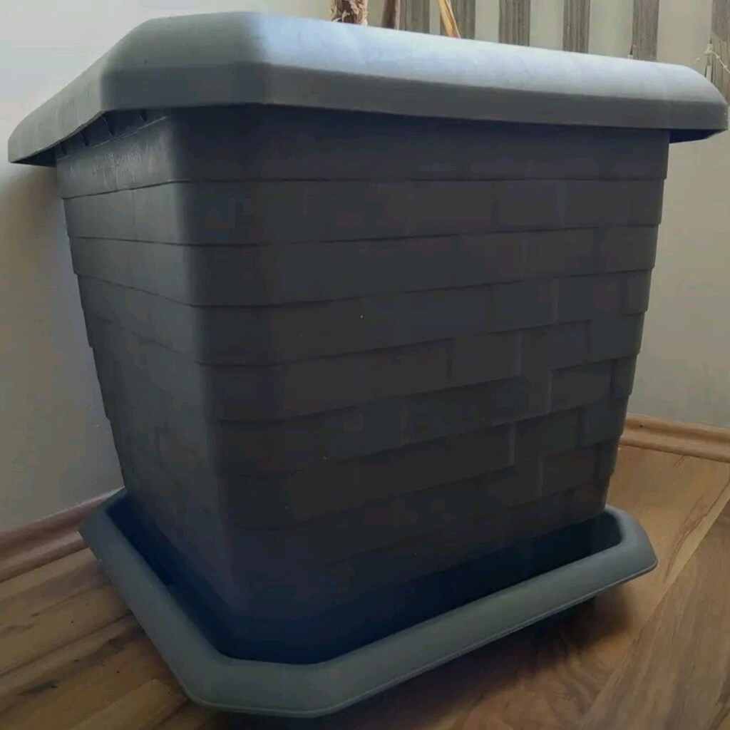 kare saksı gri 44 litre - 3