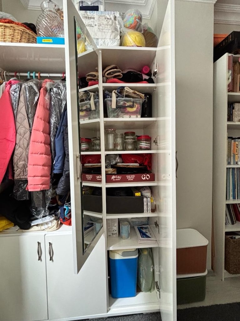 Krem Rengi 3 Kapılı Gardırop – Aynalı - 5