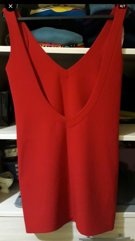 Kirmizi mini elbise - 4