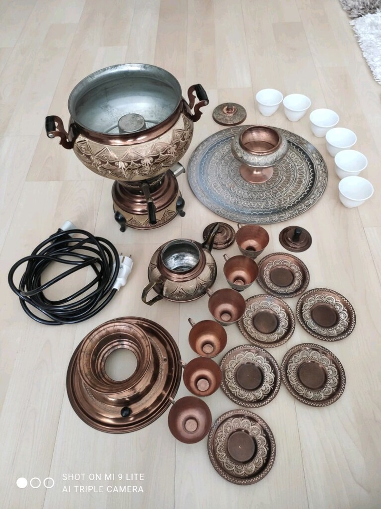 Semaver bakır takım sıfır - 9