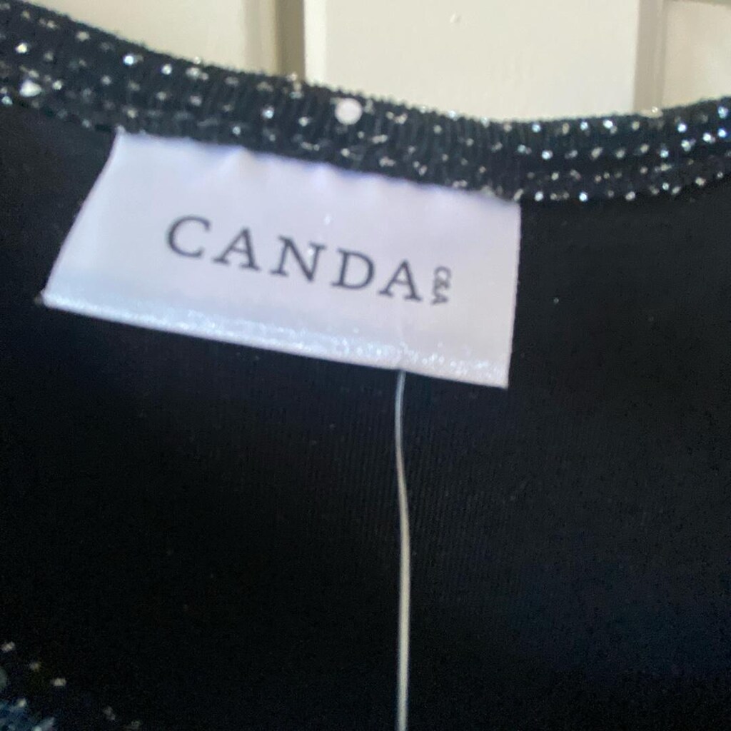 C&A Canda Siyah Işıltılı Taş Detaylı Tunik Bluz 44 Beden - 4