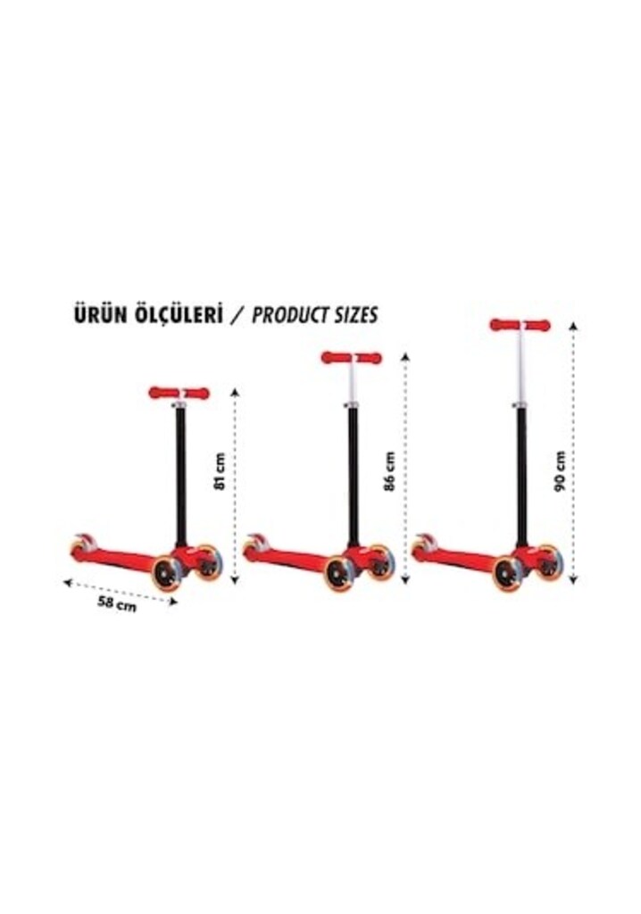 Shinaro Maxi Işıklı Mavi 3 Tekerlekli Çocuk Scooter - 9