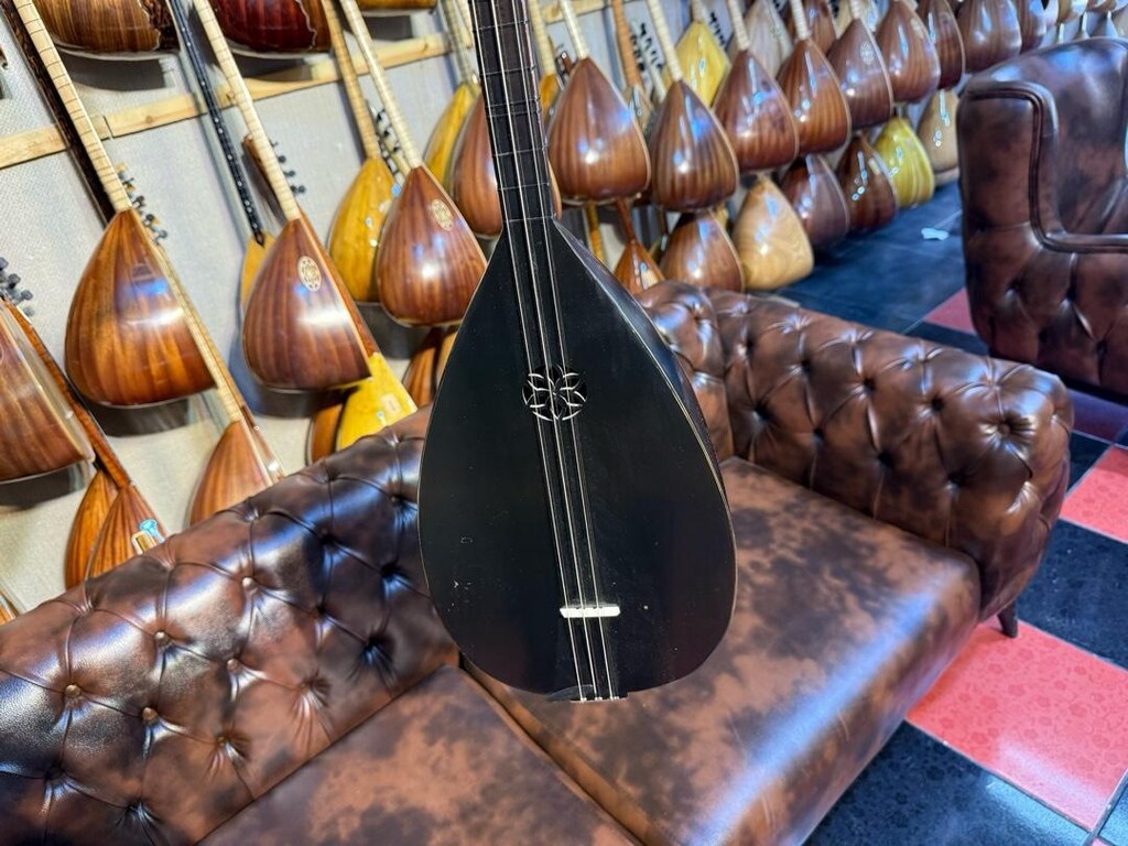 TAM PROFESYONEL 41 TEKNE SİYAH İNCİ UZUN SAP SAZ - 4