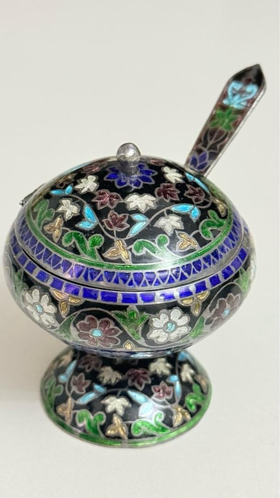 Dövme gümüş el yapımı cloisonné - 8