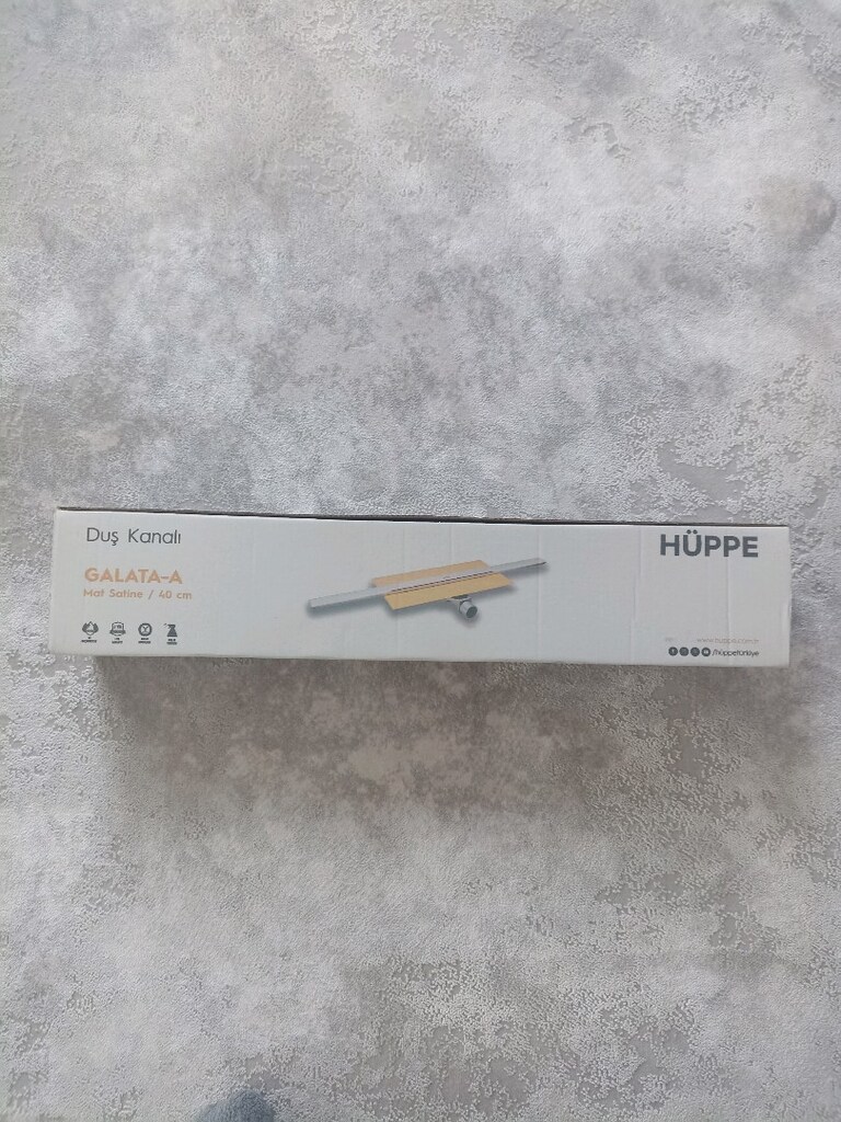 HÜPPE GALATA X DUŞ KANALI YANDAN ÇIKIŞLI MAT SATİNE 40 CM - 3