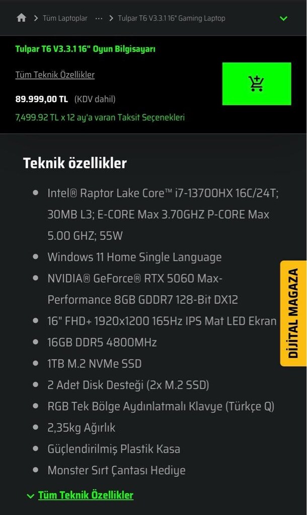 monster tulpar oyun bilgisayarı laptop - 2