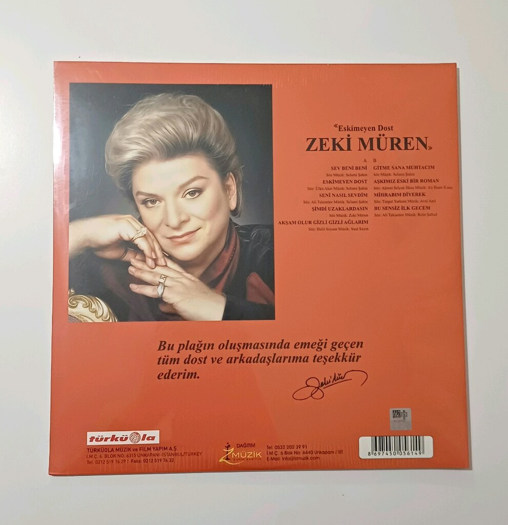 ZEKİ MÜREN ESKİMEYEN DOST (RENKLİ PLAK) SIFIR AMBALAJINDA LP PLAK - 2