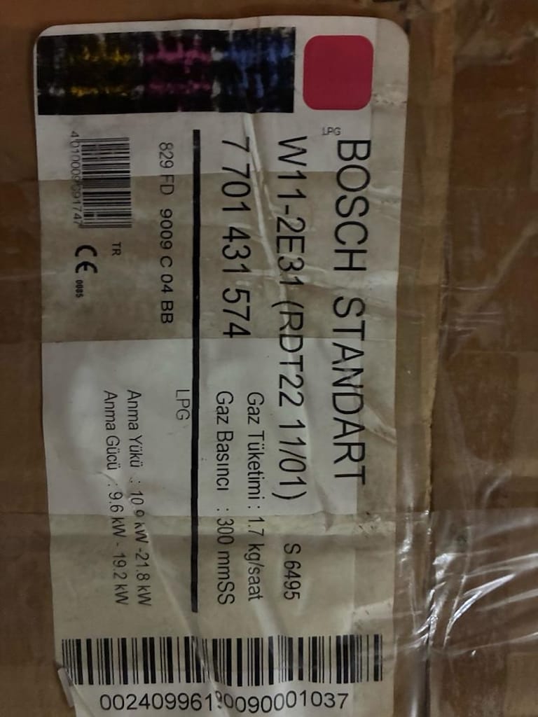 Bosch Tüplü Şofben Şohben