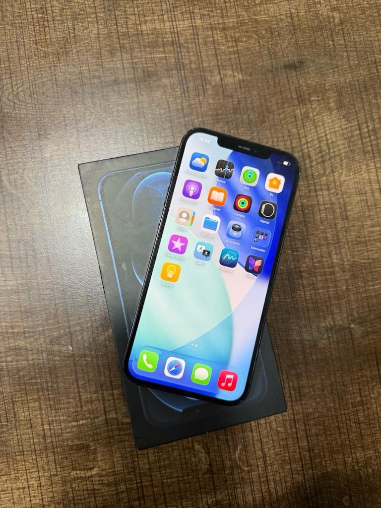İPHONE 12 PRO MAX 256 GB YURTİÇİ DEĞİŞENSİZ HERŞEYİ ORJİNAL MAVİ RENK - 12