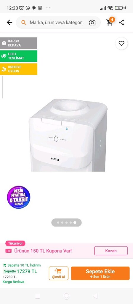 su sebili Vestel - 3