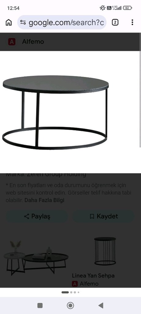 ALFEMO LİNEA MARKA ORTA CAM SEHPA SIFIR HİÇ KULLANILMAMIŞ KUTUSUNDADIR - 3
