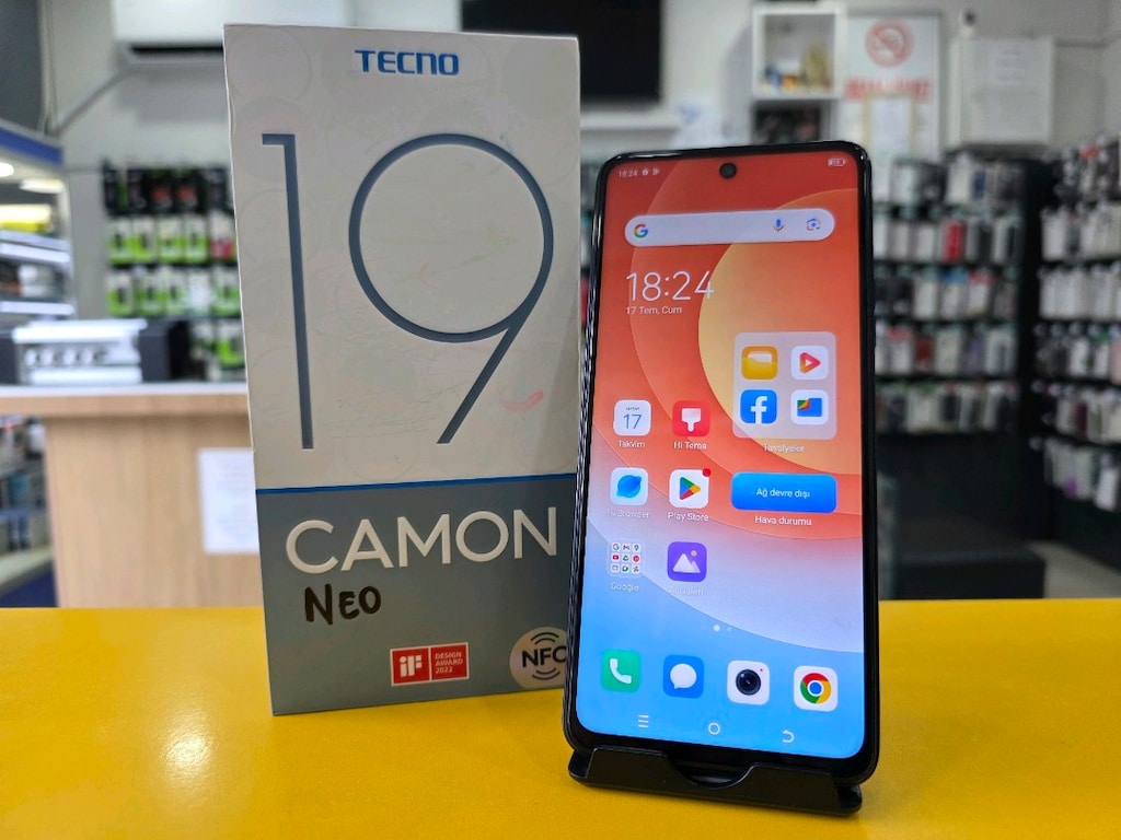 Tecno Camon 19 Neo, 128GB 6GB Ram. NFC'li. Hatasız. Siyah Renk - 2