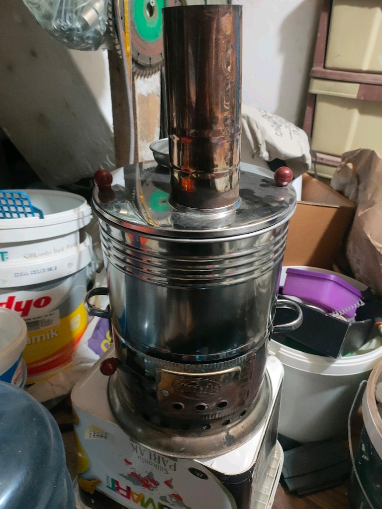bir defa kullanıldı krom semaver - 3