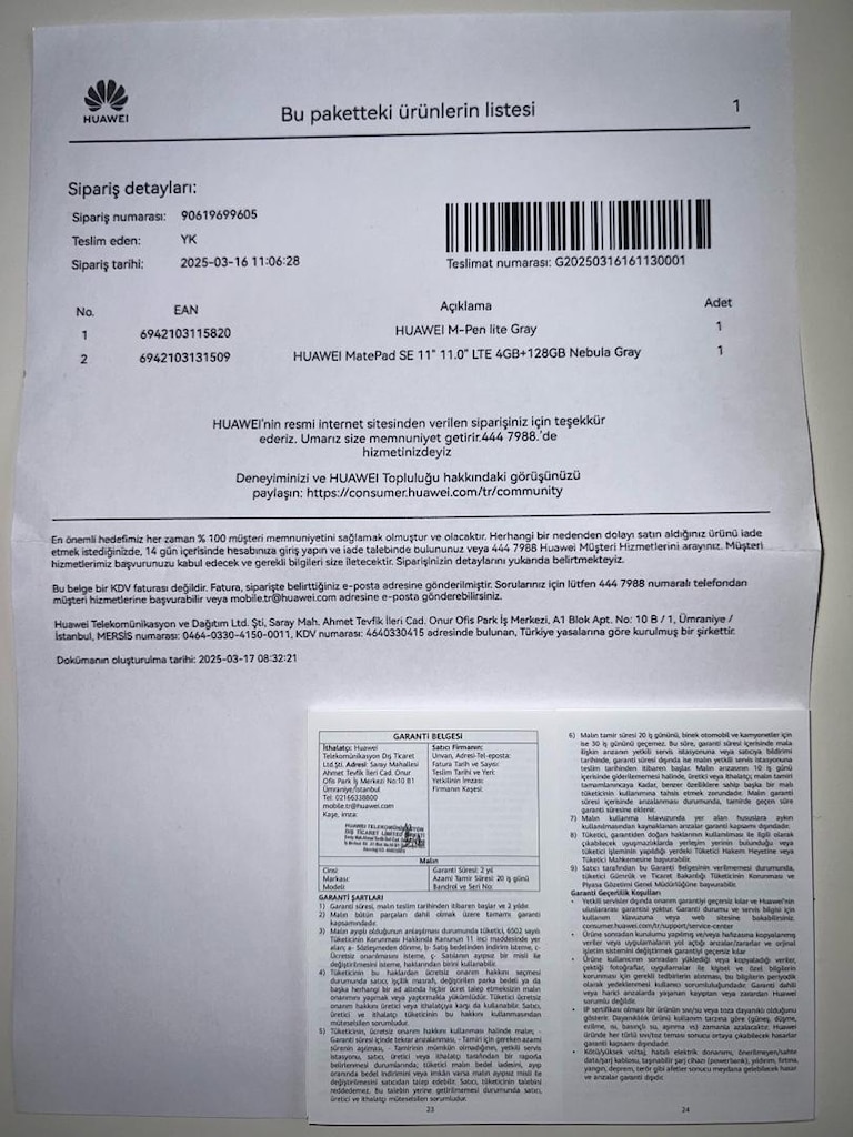 HUAWEI MatePad SE 11 4/128GB Tablet - 3