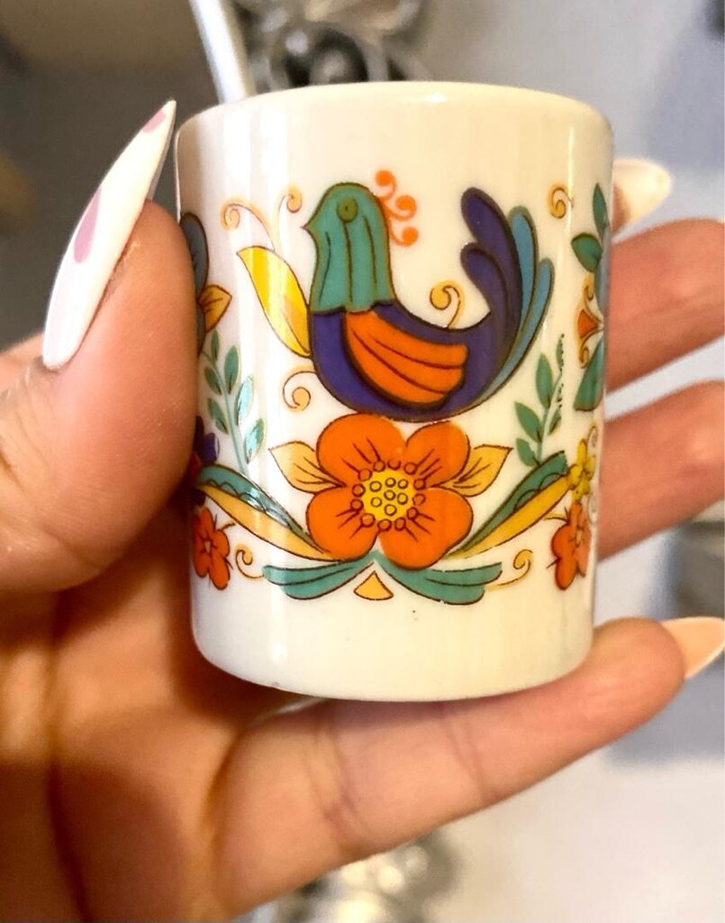 Vintage Alman El Boyama Porselen Mumluk - 12