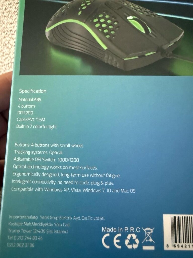 Rutter gaming mouse sıfır kapalı kutu - 3