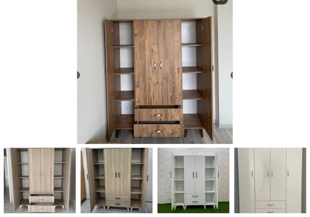 4 kapaklı elbise dolabı ewljzkifnk - 2