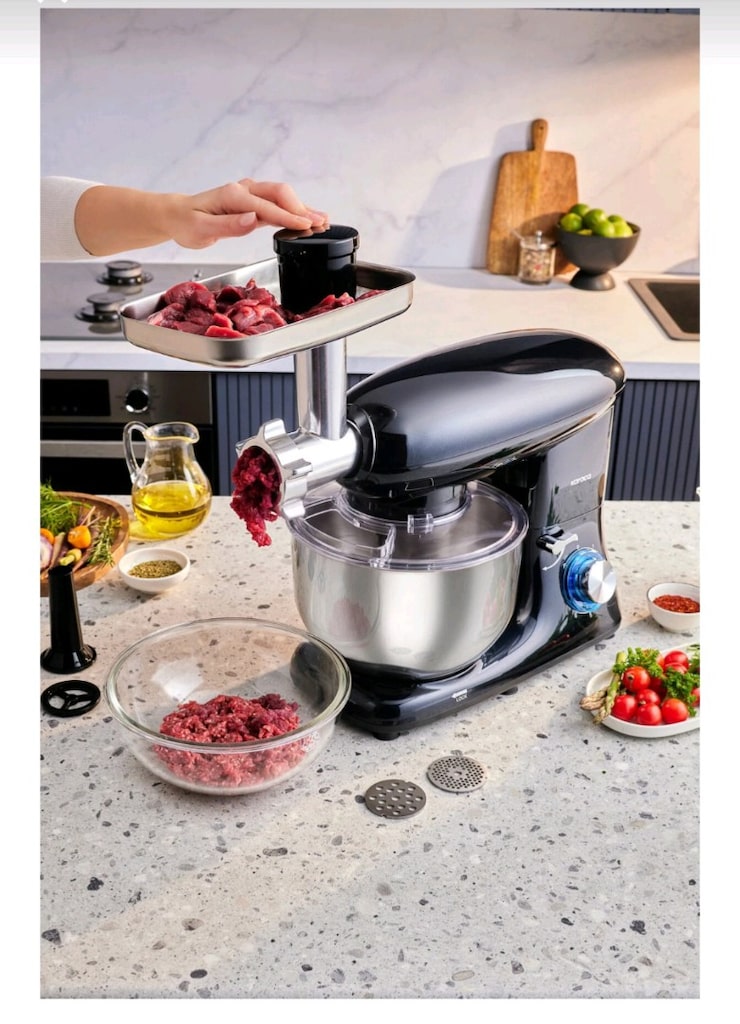 SIFIR Karaca Stand Mikser Hamur Yoğurma Makinesi 1900watt Kıyma/Sucuk - 2